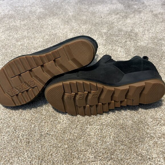 SOREL Womens Evie II Chelsea Wedge Ankle Booties Pull On Black Sz 6.5 - Picture 3 of 4